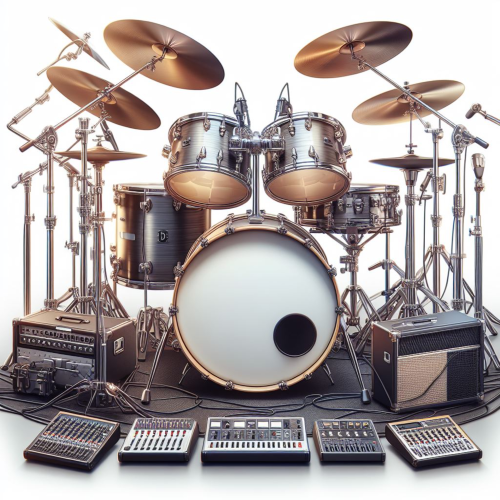 drum-set-components-isolated-white-background