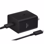 Samsung - 45W Power Adapter with Type C to C Cable, Compatible with Smartphone, Black