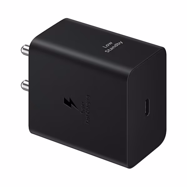 Samsung - 45W Power Adapter with Type C to C Cable, Compatible with Smartphone, Black