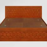 Godrej-Honeycomb Queen Size Solid Wood Bed With Box Storage