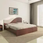 Nilkamal-Wave Calipso Queen Bed Without Storage (Classic Plank Walnut)