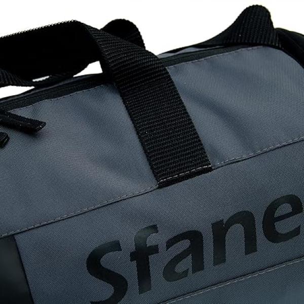 Sfane-Polyester 23cms Duffle/Shoulder/Gym Bag for Men & Women with Separate Shoe Compartment (Grey)