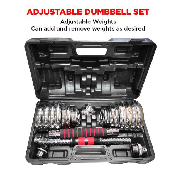 PowerMax-PDS-30C Chrome Iron Dumbbells Set