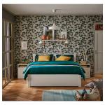 IKEA-Bed frame with 2 storage boxes, white