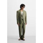 ZARA-100% LINEN SUIT BLAZER