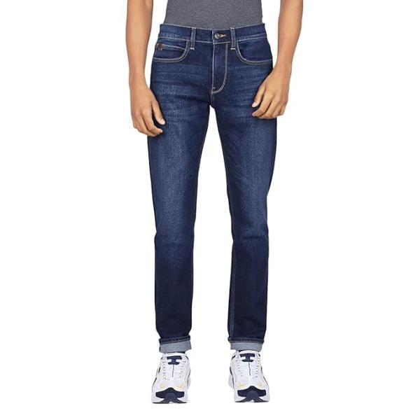 Lee-Men Blue Travis Slim Tapered Fit Mid Rise Jeans