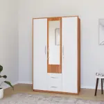 Nilkamal-Eternal 3 Door Wardrobe with Mirror (Teak Finish)