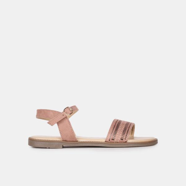 Bata pink open toe flat slippers for women
