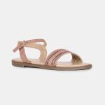 Bata pink open toe flat slippers for women